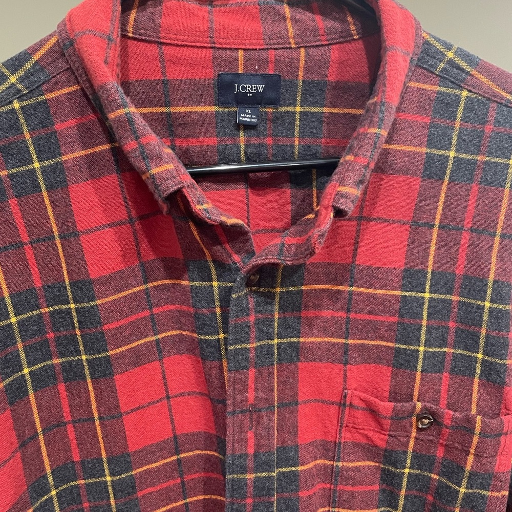 J. Crew 100% Cotton Plaid Flannel Shirt